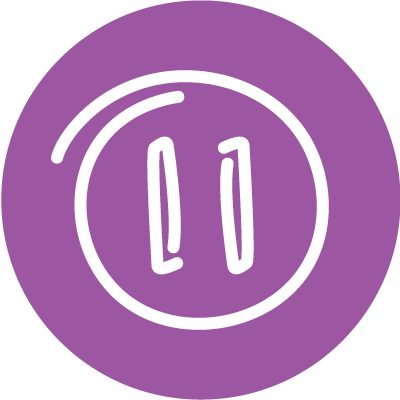 Purple Pause Icon